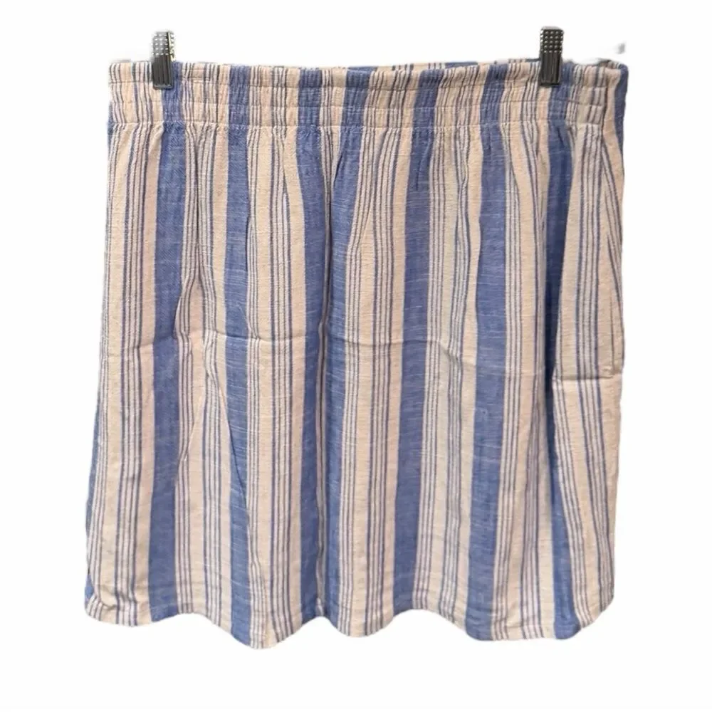 Torrid Blue and Cream Striped Skirt